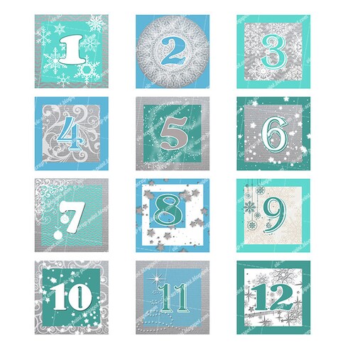 Printable DECEMBER DAILY NUMBERS Red 3 2 1.5 or 1 Inch - Etsy