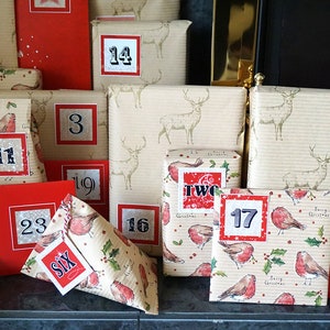 Printable DECEMBER DAILY NUMBERS Red With Black Digits 2, 1.5 and 1 Inch, Advent Calendar ...