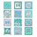 Printable DECEMBER DAILY NUMBERS Squares 2, 1.5, 1 and 0.75 Inch, Advent Calendar, Digital ...