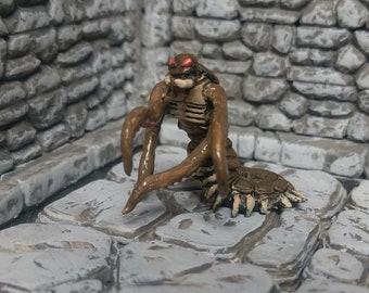 Tentacle carrion crawler  miniature; metal 28 mm scale for RPG's and tabletop