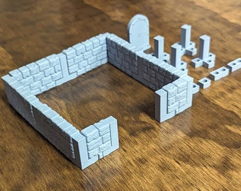 DungeonClix Basic Dungeon Room Modular RPG Terrain (26 pcs)