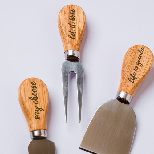Cheese Knife Set Custom Cheese Knives Charcuterie Etsy