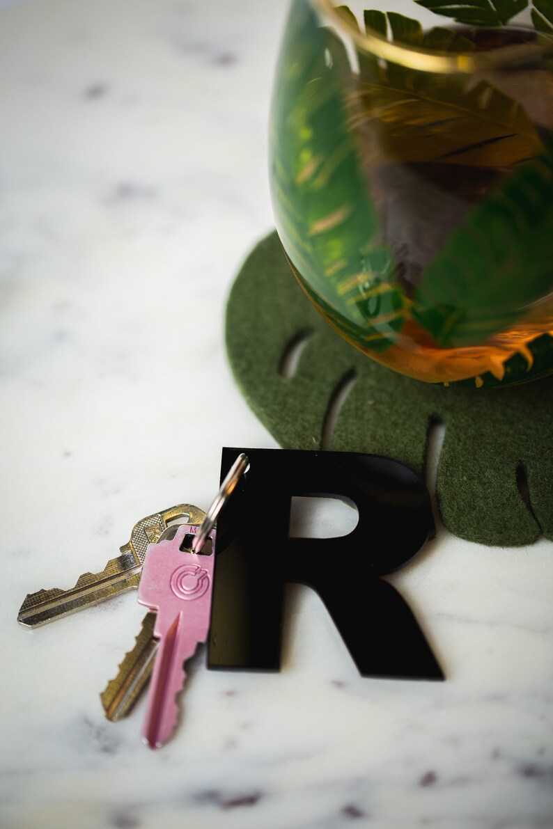 Acrylic Initial Keychain Alphabet Keychain Personalized Etsy UK