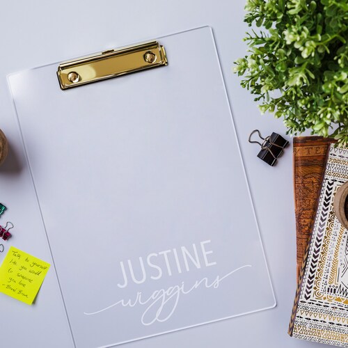 Personalized Acrylic Clipboard Custom Engraved Clipboard Etsy