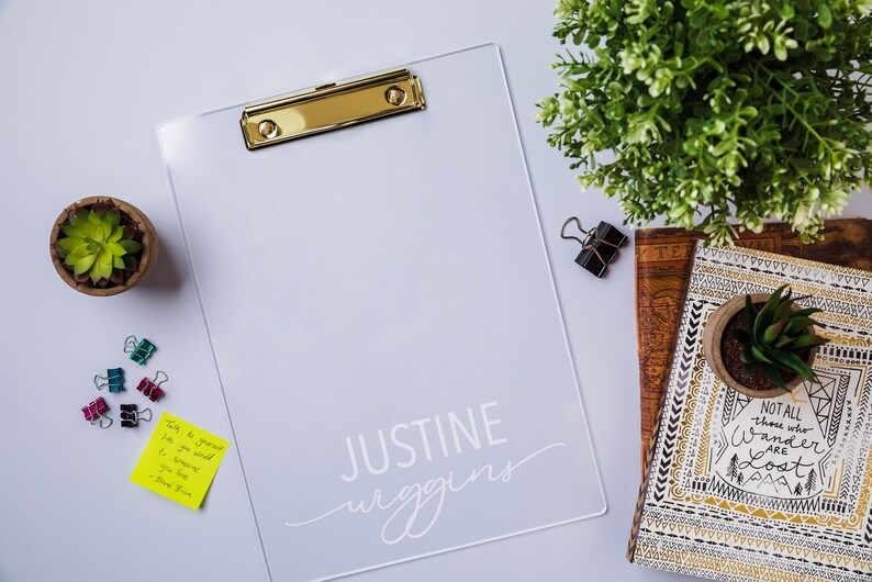 Personalized Acrylic Clipboard Custom Engraved Clipboard Etsy