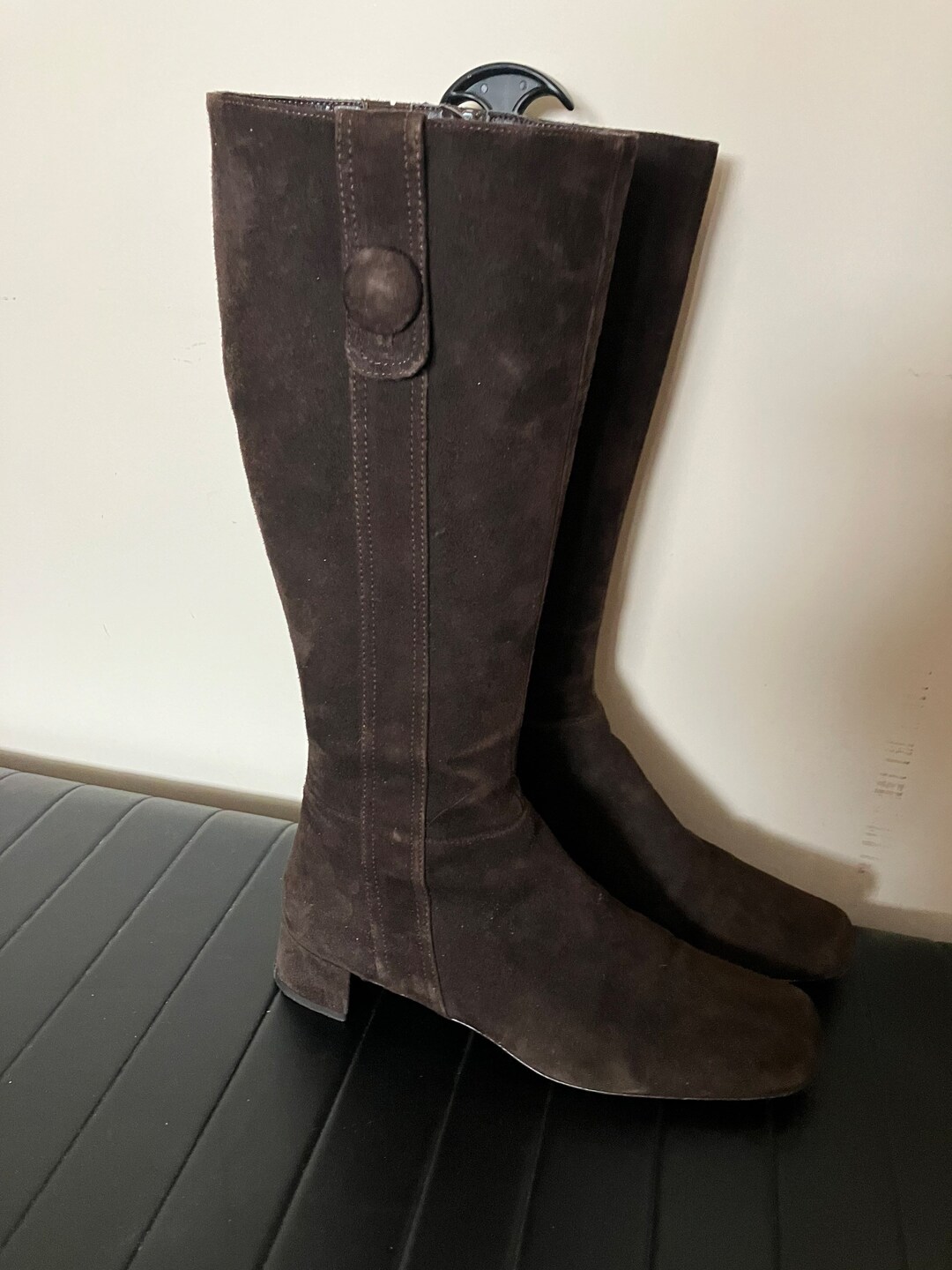 Vintage Dark Brown Carvela Suede Boots - Etsy