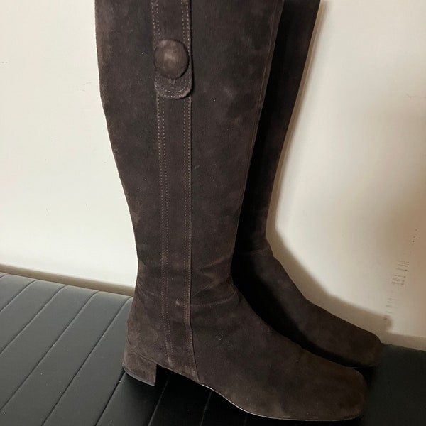 Bottes en daim Carvela marron foncé vintage