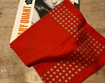 Vintage Mary Quant Red Scarf.