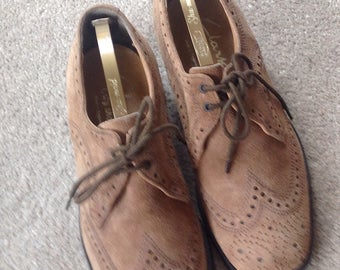 Vintage Suede Men's Brogue Shoes