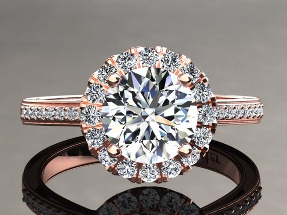 Kuololit 2ctw Moissanite Ring For Women Solid 18k 14k 10k Rose Gold Eternity  Full Band For Engagement Wedding Christmas Gifts - Rings - AliExpress
