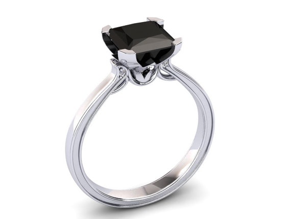 Solitaire diamant noir new arrivals