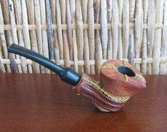 Steampunk Pipe Brazilian Rosewood with Clock Gears - Honey Badger