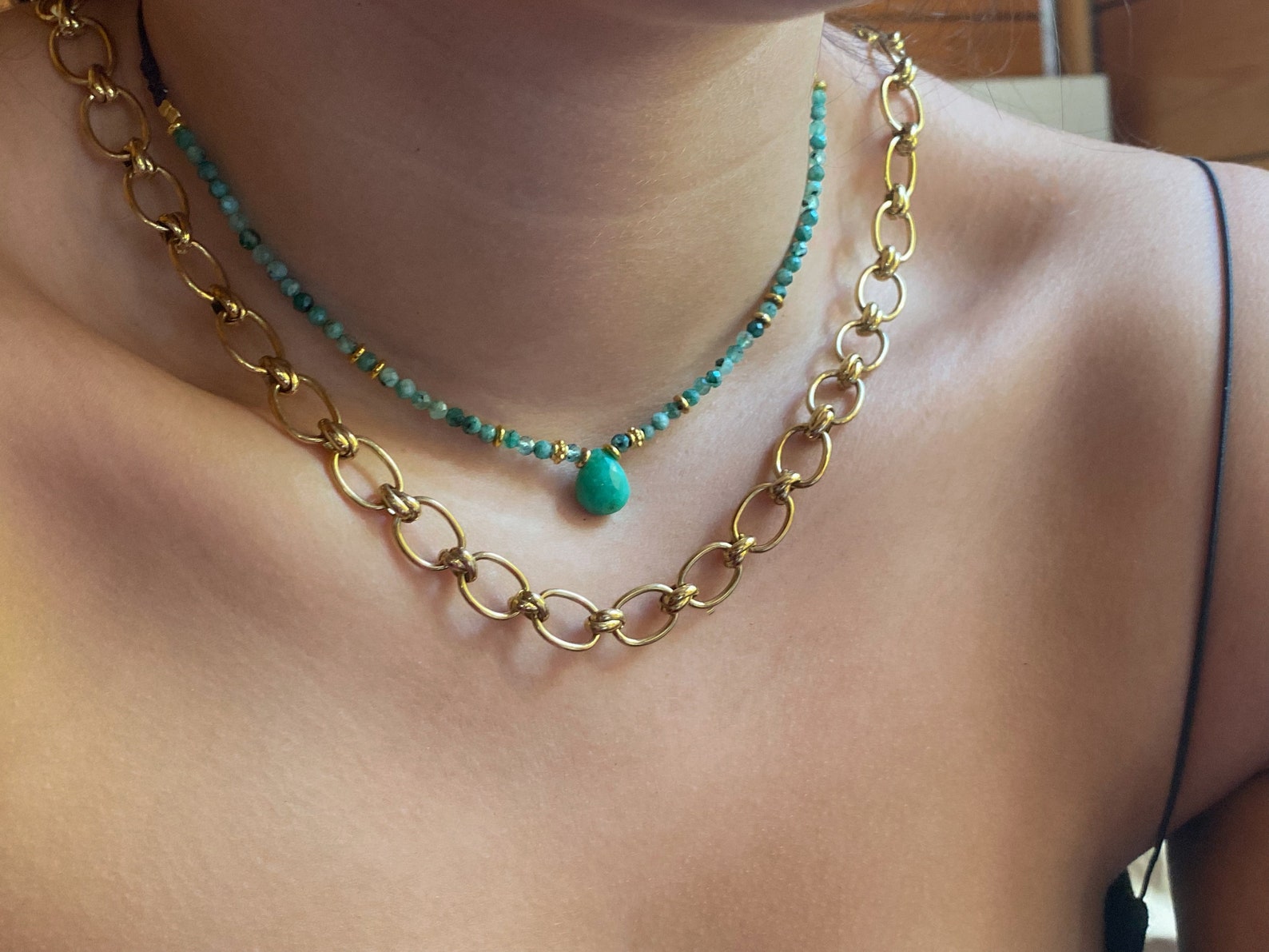 Gemstone Choker Necklace Crystal Choker Adjustable Necklace Etsy