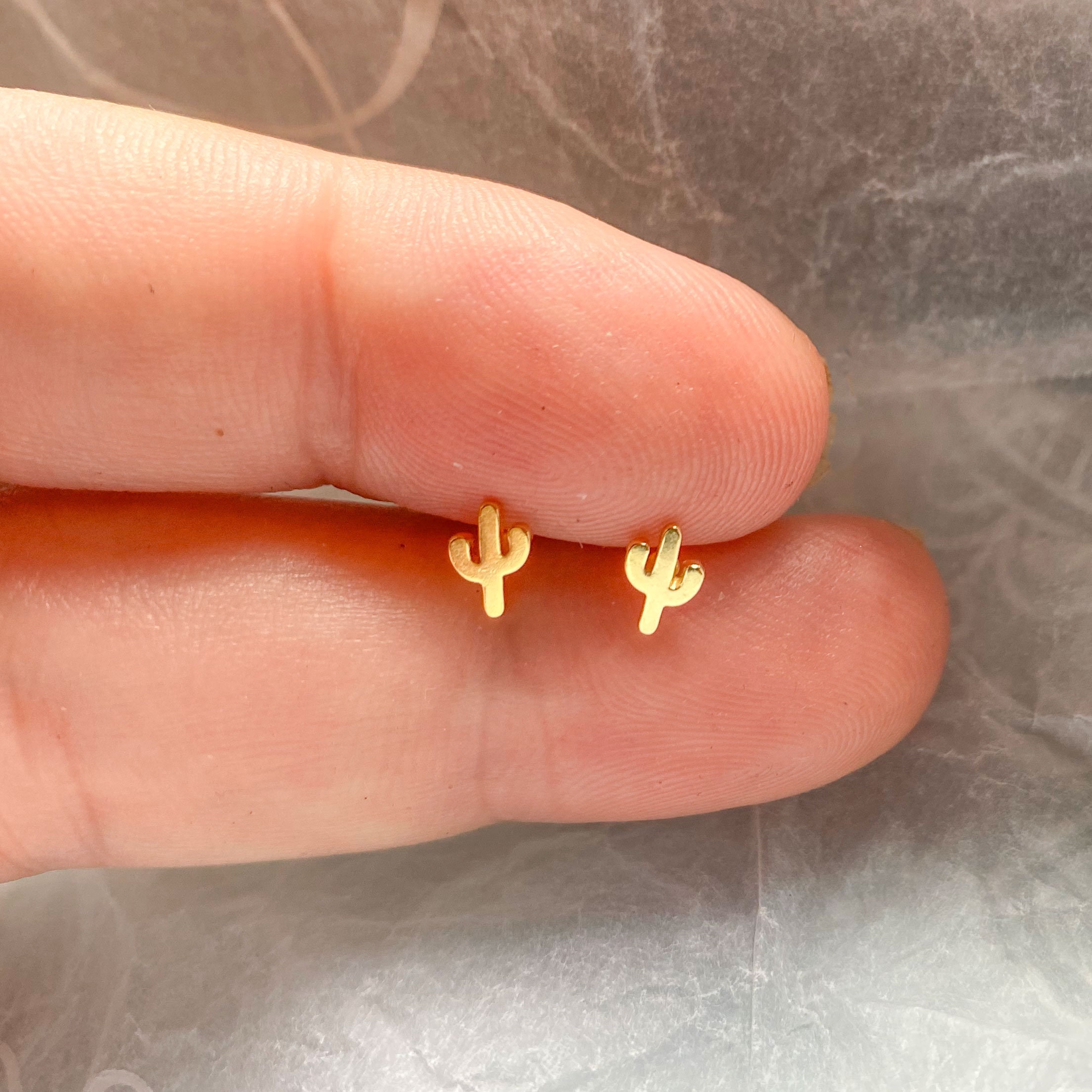 BESPORTBLE Orecchini A Forma Di Cactus - Pendenti Donna In Lega, Unici E Originali, Colore Argento - 3