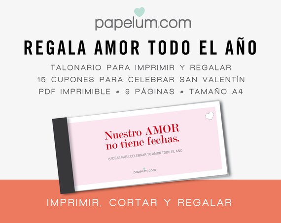 cupones amor para imprimir descargable enamorados etsy