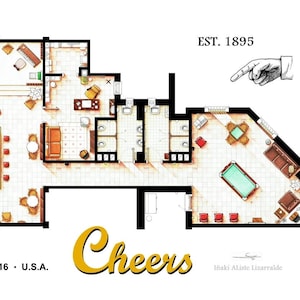 Plan d’étage du bar de CHEERS