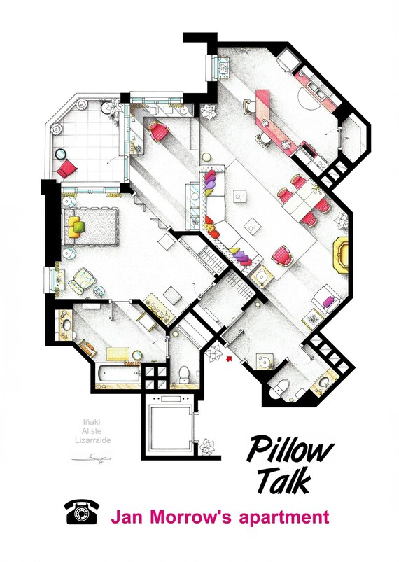 Grundrisse Von Jan Morrows Wohnung Von Pillow Talk Etsy