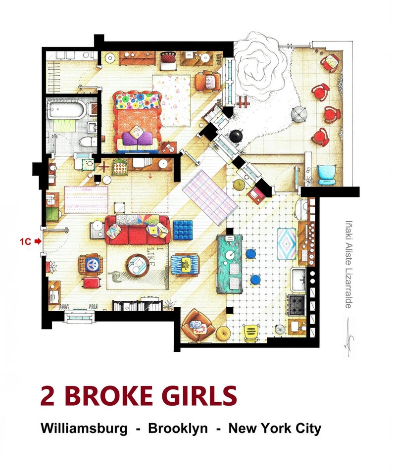 plan appartement new girl