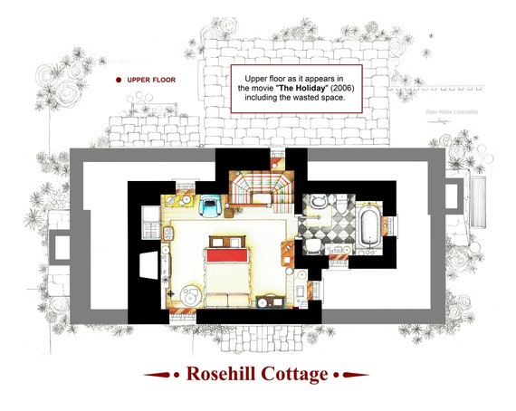Floorplan Of The Rosehill Cottage From The Movie The Holiday Etsy