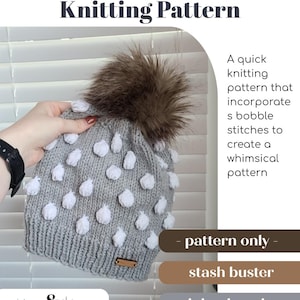 The Gumdrop Toque Bobble Knitting Pattern | ** PATTERN ONLY **