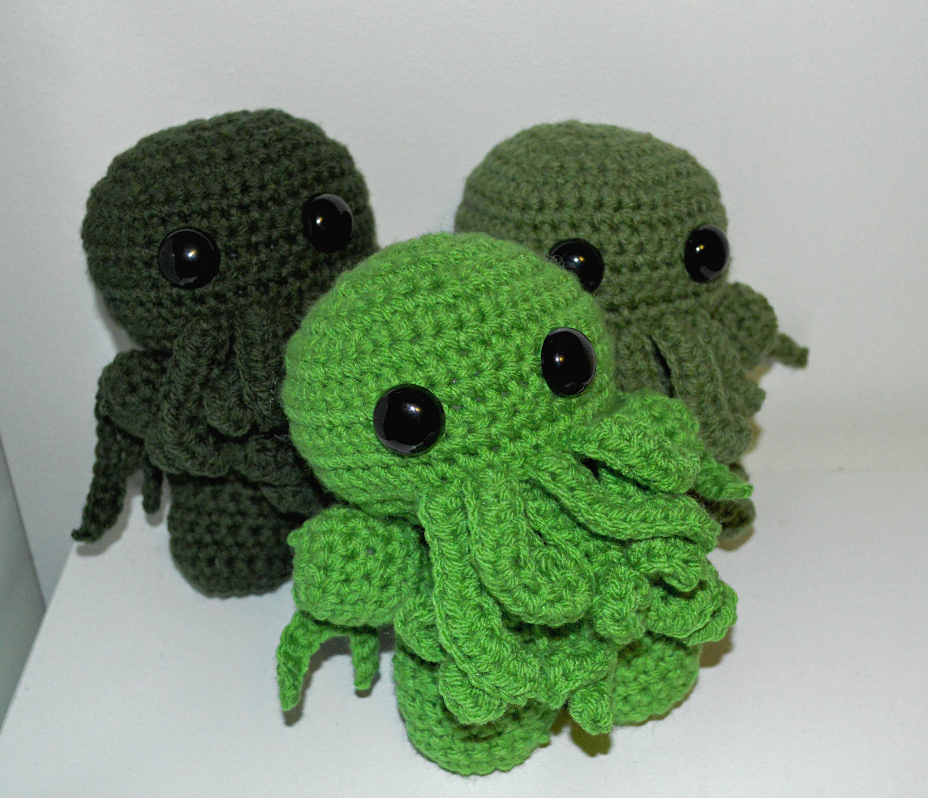 Ктулху игрушка выкройка Crochet Mighty Cthulhu Amigurumi Stuffed Toy Cthulhu Plush Etsy