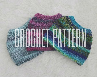 SALE - Messy Bun Beanie **Crochet Pattern**