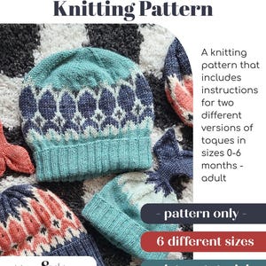 Fishy Friends Mützen-Set Strickmuster für Familienmützen | **Nur Muster**