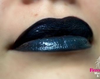 Midnight Sky - Black with blue tone Creamy Lipstick - Natural Gluten Free Fresh Handmade