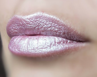 Pink Mirage -  Light/Pale Frosty / Frosted Shimmer Pink Creamy Lipstick - Natural Gluten Free Fresh Handmade