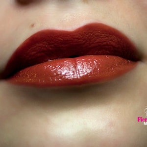 Brick Red Brown Lipstick Natural Gluten Free Handmade Cruelty Free image 1