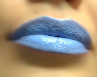 Permafrost - Light Blue Creamy Lipstick - Natural Gluten Free Handmade Cruelty Free