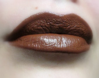 Hot Choco - Brown Creamy No Shimmer Lipstick - Natural Gluten Free Handmade Cruelty Free