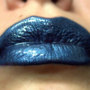 Richelle Dark Grey / Blue / Metallic Lip gloss Vegan Gluten Free Fresh Handmade Cruelty Free image 2