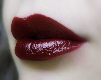 Rare Blood - Deep Red Creamy Lipstick - Natural Cruelty Free Gluten Free Fresh Handmade