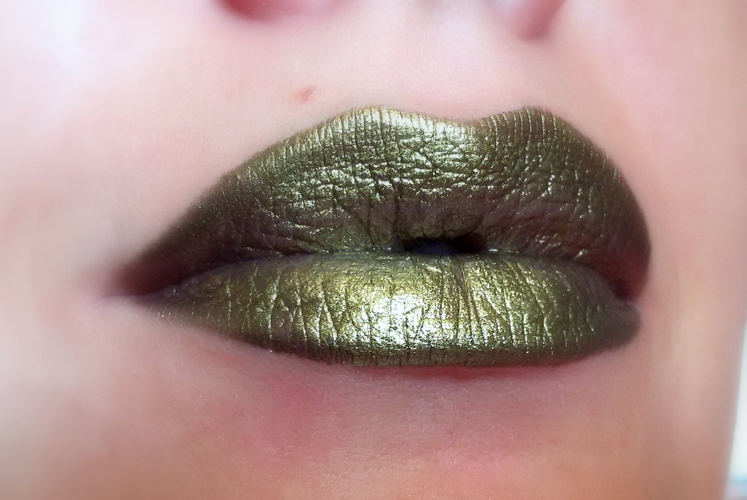 Naga - Olive Green With Gold Shimmer Metallic Creamy Lipstick - Natural  Gluten Free Fresh Handmade - Etsy