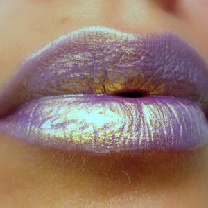 AstroLilac - Golden / Lilac Shimmer Liquid Lip Gloss Handmade, Vegan, Cruelty Free, Gluten Free, Fresh