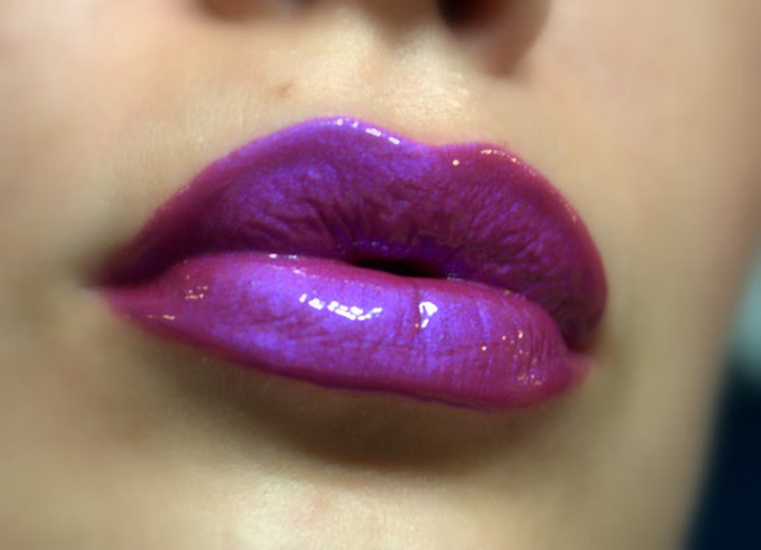 Wild Plum Duochrome Purple Blue Lip Gloss Vegan Gluten Free Fresh