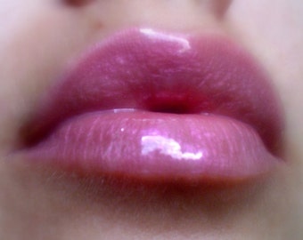 Luna Pink - Clear / Sheer / Opalescent Lip Gloss With Pink Shine / Shimmer - Vegan - Gluten Free - Fresh - Handmade Cruelty Free