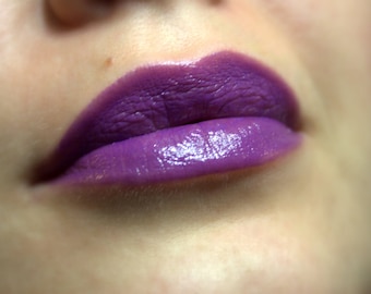 Purple Iris - Purple No Shimmer Creamy Lipstick - Natural Gluten Free Handmade Cruelty Free