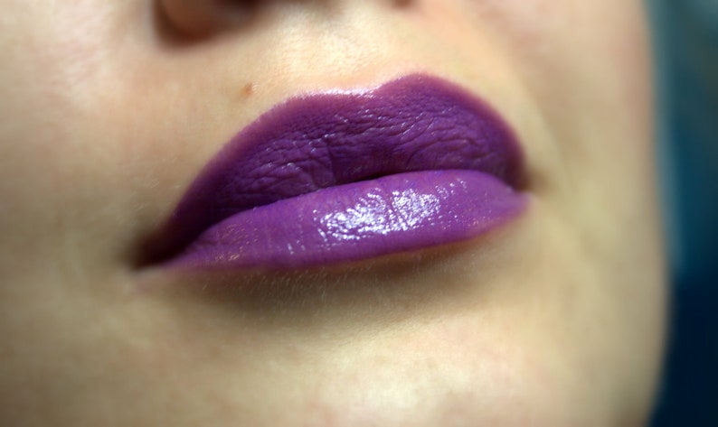 Purple Iris Purple No Shimmer Creamy Lipstick Natural Gluten Free Handmade Cruelty Free image 1