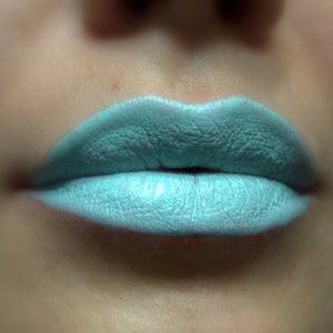 Mint Madness Light Green Creamy Matte/Flat No Shimmer Lipstick Natural Gluten Free Handmade Cruelty Free image 2