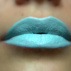 Mint Madness Light Green Creamy Matte/Flat No Shimmer Lipstick Natural Gluten Free Handmade Cruelty Free image 1