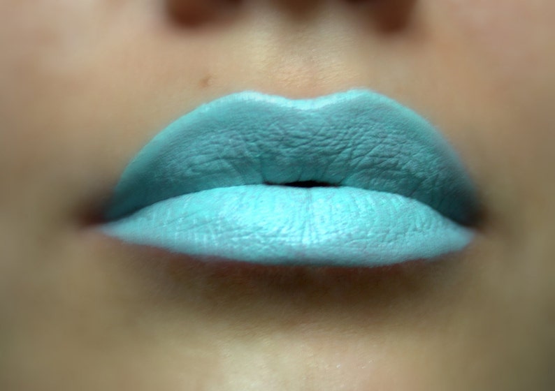 Mint Madness Light Green Creamy Matte/Flat No Shimmer Lipstick Natural Gluten Free Handmade Cruelty Free image 1