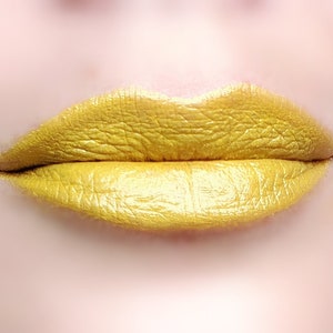 Yolanda Dirty Yellow Creamy Lipstick Natural Gluten Free Fresh Handmade Cruelty Free Stain image 3