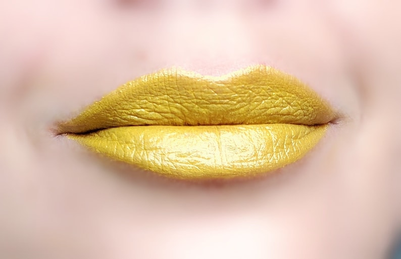 Yolanda Dirty Yellow Creamy Lipstick Natural Gluten Free Fresh Handmade Cruelty Free Stain image 3