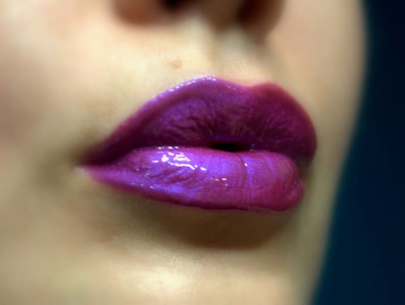 Wild Plum Duochrome Purple Blue Lip gloss Vegan Gluten Free Fresh Handmade Cruelty Free image 2