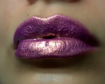 Ariadne - Purple / Gold Lip gloss With Pink Tone - Stain - Duochrome - Vegan - Gluten Free - Fresh - Handmade Cruelty Free