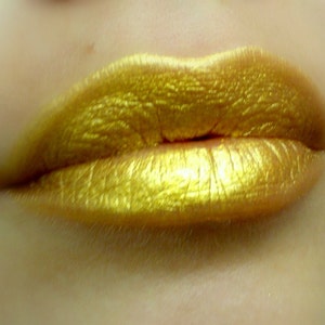 Illusion - Gold Metallic Creamy Lipstick - Natural Gluten Free Fresh Handmade