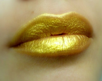Illusion - Gold Metallic Creamy Lipstick - Natural Gluten Free Fresh Handmade