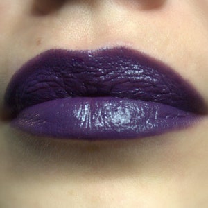 Purple Ink - Dark Purple Creamy No Shimmer Lipstick - Natural Gluten Free Handmade Cruelty Free
